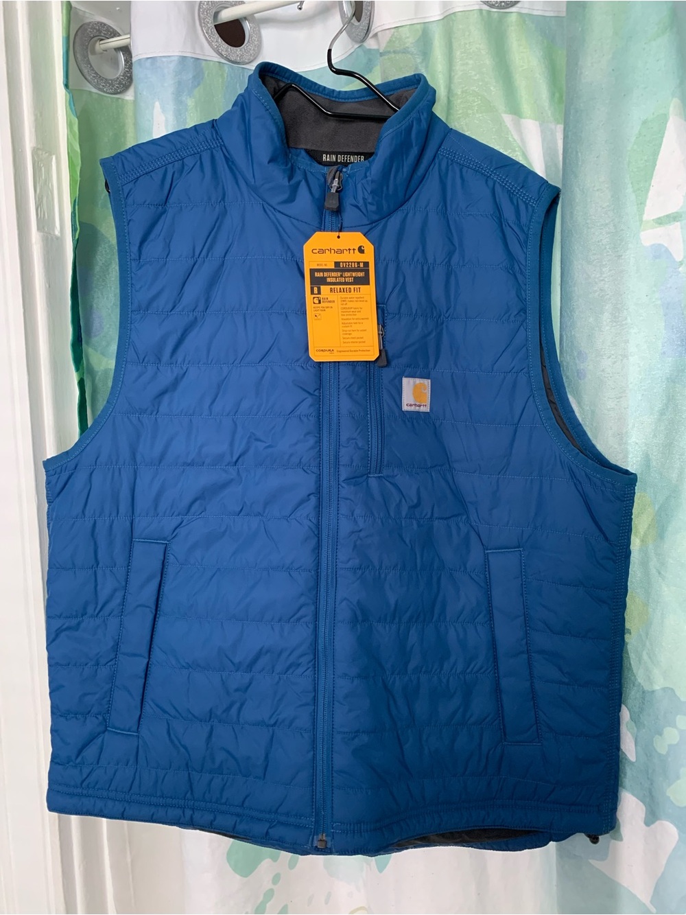 carhartt 102286 rain Defender Gilliam Vest Blue Men’s Large Relaxed Fit NWT